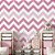 Papel de Parede Adesivo Vinil Chevron Ton Rosa Branco Quarto Menina - Imagem 2