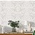 Papel de Parede Adesivo Vinil Arabesco Provençal Flor Cinza Quarto Sala - Imagem 1