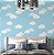 Papel de Parede Adesivo Vinil Nuvem Branco Azul Fofo Infantil Quarto Bebe - Imagem 1