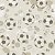 Papel de Parede Adesivo Vinil Futebol Bolas Bege Vintage Quarto Infantil - Imagem 4