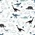 Papel de Parede Adesivo Vinil Dinoussauro Dino Azul Quarto Infantil - Imagem 3