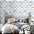Papel de Parede Adesivo Vinil Triangulos Azul Cinza Listras Quarto Bebe Infantil - Imagem 1