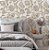 Papel de Parede Adesivo Vinil Provençal Dourado Gold Flores Vintage Sala Quarto Cozinha - Imagem 1