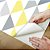 Papel de Parede Adesivo Vinil Triângulo Amarelo Cinza Moderno Sala - Imagem 4