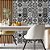Papel de Parede Adesivo Vinil Azulejo Português Preto e Branco Cozinha Lavabo - Imagem 1