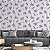 Papel de Parede Adesivo Vinil Floral Lilás Listrado Fofo Quarto Meninas Sala - Imagem 2