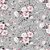 Papel de Parede Adesivo Vinil Floral Rosa Cinza Vintage Elegante Sala Quarto - Imagem 3