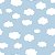 Papel de Parede Adesivo Vinil Nuvens Céu Azul Fofo Lavável Quarto Infantil - Imagem 3