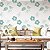 Papel de Parede Adesivo Vinil Flor Costela Adão Verde Turquesa Sala Quarto - Imagem 1