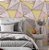 Papel de Parede Adesivo Vinil Zara Mámore Amarelo Rosa Gold Sala Quarto - Imagem 1