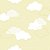 Papel de Parede Adesivo Vinil Nuvens Amarela Fofo Céu Quarto Menina - Imagem 3