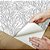 Papel de Parede Adesivo Vinil Arabesco Provençal Ramo Efeito 3D Branco Sala Quarto - Imagem 4