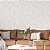 Papel de Parede Adesivo Vinil Onda Folhas Linha Branco Cinza Bege Elegante Sala Quarto - Imagem 1
