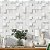 Papel de Parede Adesivo Vinil Blocos Efeito 3D Branco Gesso Moderno Sala Quarto - Imagem 1