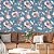 Papel de Parede Adesivo Vinil Flores Rosa Floral Aquarela Azul Elegante Sala Quarto - Imagem 2