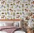Papel de Parede Adesivo Vinil Animais Tigre Zebra Safari Cacto Bichinhos Quarto Infantil - Imagem 2