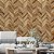 Papel de Parede Adesivo Vinil Chevron Zig-Zag  Tacos Madeira Clara Sala Cozinha Quarto - Imagem 2