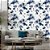 Papel de Parede Adesivo Vinil Pintura Flores Pétala Azul Aquarela Moderno Sala Quarto - Imagem 1
