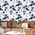 Papel de Parede Adesivo Vinil Pintura Flores Pétala Azul Aquarela Moderno Sala Quarto - Imagem 2