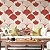 Papel de Parede Adesivo Vinil Leque Japonês Vermelho e Bege Oriental Sala Quarto - Imagem 1