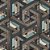 Papel de Parede Adesivo Vinil Abstrato Madeira Entrelaçada Turquesa Efeito 3D Sala Quarto Cozinha - Imagem 3