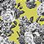 Papel de Parede Adesivo Vinil Flor Rosa Preto e Branco Amarelo Pintura Vintage Sala Quarto - Imagem 3