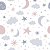 Papel de Parede Adesivo Vinil Lua Nuvem Rosa Bebê Céu Fofo Quarto Infantil - Imagem 3