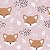 Papel de Parede Adesivo Vinil Raposinhas Rosa Fofa Folhas Quarto Infantil Meninas - Imagem 3