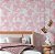 Papel de Parede Adesivo Vinil Tie Dye Rosa Branco Moderno Teen Sala Quarto Menina - Imagem 1