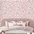 Papel de Parede Adesivo Vinil Folhas Ramos Rosa Abstrato Rosê Gold Sala Quarto Meninas - Imagem 1