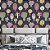 Papel de Parede Adesivo Vinil Árvores Fofo Colorido Azul Rosa Amarelo Quarto Infantil - Imagem 1