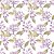 Papel de Parede Adesivo Vinil Floral Rosa Florzinhas Aquarela Roxa Vintage Sala Quarto Menina - Imagem 3