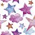 Papel de Parede Adesivo Vinil Menina Estrelas Nuvem Estreladas Pop Teen Quarto - Imagem 4