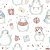 Papel de Parede Adesivo Vinil Pinguins I Love Azul  Fofo Moderno Quarto Infantil Menina - Imagem 3
