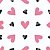 Papel de Parede Adesivo Vinil Coração Rosa Preto Fofo Quarto Menina - Imagem 4