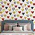 Papel de Parede Adesivo Vinil Corações Vermelho Gold Moderno Teen Quarto meninas - Imagem 1