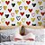 Papel de Parede Adesivo Vinil Corações Vermelho Gold Moderno Teen Quarto meninas - Imagem 2
