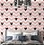 Papel de Parede Adesivo Vinil Chevron Zig-Zag Listra Rosa Coração Preto Quarto Sala - Imagem 1