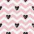 Papel de Parede Adesivo Vinil Chevron Zig-Zag Listra Rosa Coração Preto Quarto Sala - Imagem 4