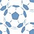 Papel de Parede Adesivo Vinil Bola De Futebol Azul Abstrato Quarto Infantil - Imagem 4