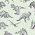 Papel de Parede Adesivo Vinil Dinoussauro Dino Desenho Verde e Cinza Quarto Infantil - Imagem 4