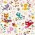 Papel de Parede Adesivo Vinil Gatinho Colors Floral Fofo Vintage Quarto Bebe - Imagem 4