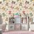 Papel de Parede Adesivo Vinil Ursos Coloridos Linho Vintage Fofo Quarto Infantil Menina - Imagem 1