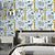 Papel de Parede Adesivo Quarto Safari Bebê Animal Girafa Zebra Azul Quarto Infantil Bebe - Imagem 1