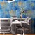 Papel de Parede Adesivo Vinil Empresa Aço Metal Azul Ferro Amarelo Ferrugem Industrial Sala - Imagem 2
