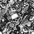 Papel de Parede Adesivo Vinil Geek Rock Roll Caveiras Musica Quarto Teen - Imagem 4
