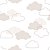 Papel de Parede Adesivo Vinil Nuvens Branca Rosa Nude Quarto Infantil - Imagem 4