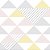 Papel de Parede Adesivo Vinil Triângulos Coloridos Amarelo Rosa e Cinza Quarto Infantil - Imagem 4