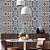 Papel de Parede Adesivo Vinil Azulejo Português Cor Rústico Azul e Laranja Vintage Cozinha - Imagem 2
