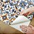 Papel de Parede Adesivo Vinil Azulejo Português Cor Rústico Azul e Laranja Vintage Cozinha - Imagem 3